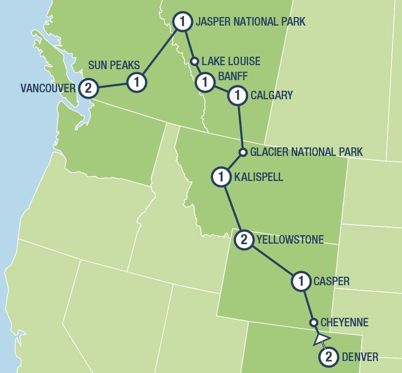 Map of rocky mountains in usa